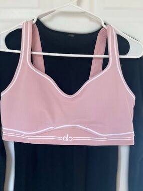 NWOT ALO Airbrush Heart Throb Bra Ballet Pink